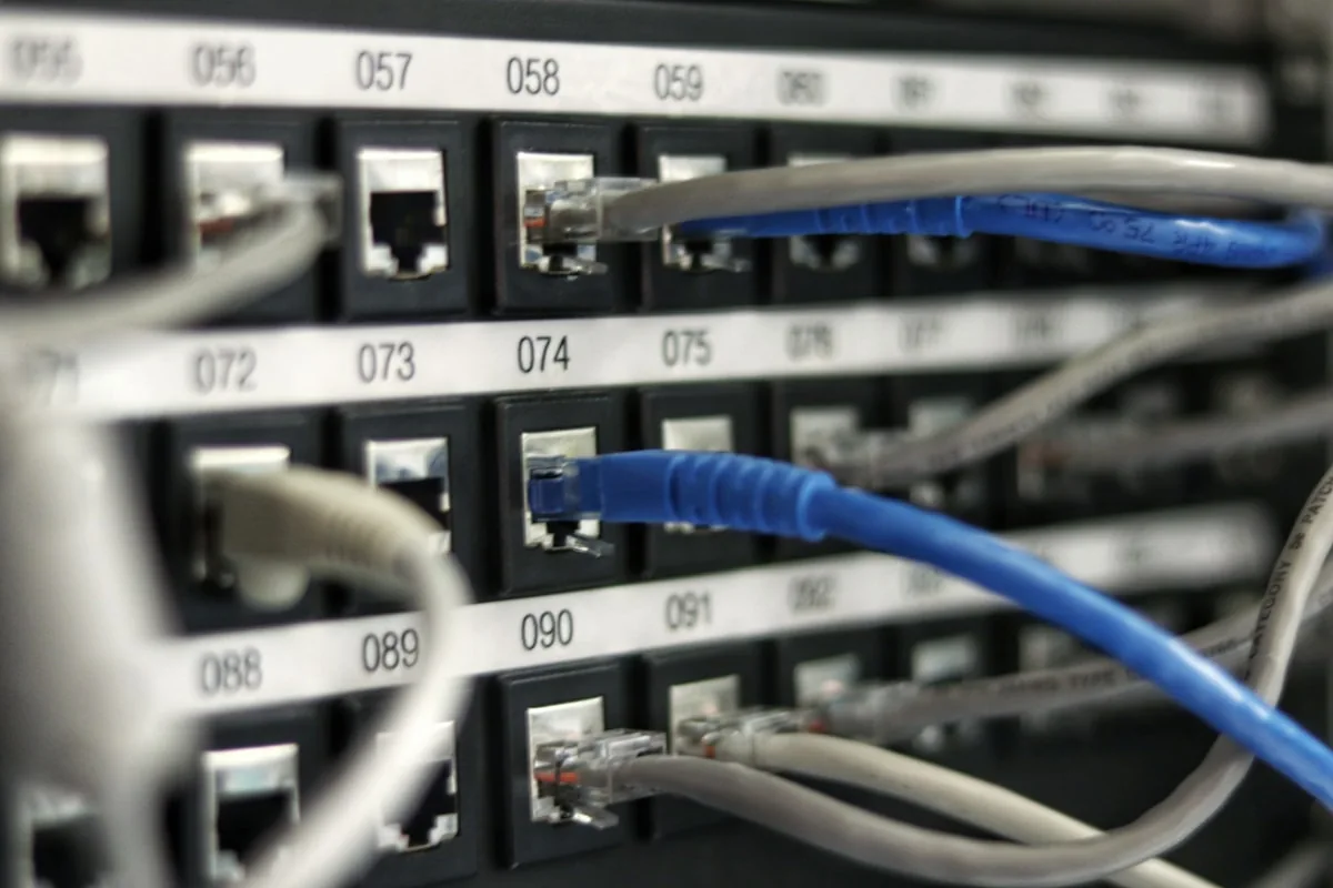 Extended RS485 communication cable run deployed in industrial manufacturing plant
