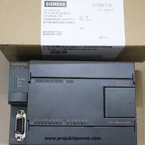 Industrial PLC CPU block featuring RS485 serial communication port