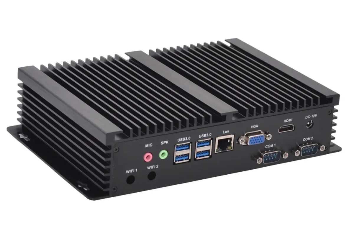 Finished commercial industrial IoT gateway displaying official regulatory certification conformity labels
